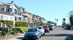 Looking south down Chelsea Avenue across modern builds offering ocean views and quiet beachfront living.