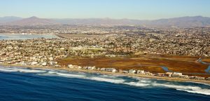 Looking down on the southern end of Seacoast Drive and most of Imperial Beach real estate.